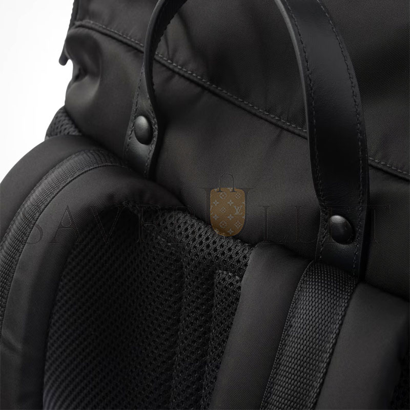 Pra*a re-nylon and saffiano leather backpack 2vz090 (57*32*19cm)